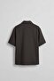 Men's Relaxed Fit Short Sleeve Tencel Shirt with Pockets Dark Brown - 2