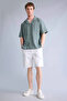 100% Cotton Regular Fit Apaş Collar Striped Short Sleeve Shirt H2592Ax26Sm - 2