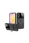 Samsung Galaxy S25 Compatible Edge Case with Joy Lens Stand Cover - Black