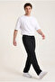 Men's Black Loose Fit Parachute Double Pocket Trousers - 2