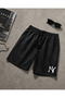 Ny New York Printed 4-Pack Black+Grey+Navy+Smoked Casual Relaxed Black Men'S&Women's Shorts - 2