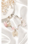 Handmade Charm Bracelet with Pearl and Bow Detail Women's Stylish Aesthetic Star Figured Jewelry - 3