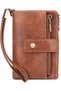 Women's Wallet with RFID Blocking PU Leather Large Capacity Card Holder with Wrist Strap, Money Storage with Zipper for Travel, Work, Gym, Beach, Commuting, Dating, Students, Everyday Organization
