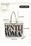 Women Stylish Canvas Bag, Large Capacity Shoulder Bag with Zipper Closure, Casual Tote Handbag for L - 7