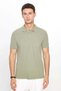 Men's 5-Piece Pack Black-Green-Brown-Blue-Mink Slim Fit Slim Fit Cotton Polo Collar Pique T-Shirt - 5