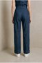 Women's Dark Blue Jeans with Baggy Legs and Pocket Detail Yy101392 - 8
