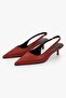 Women's Kate Matte Red Skin Mini Heeled Stiletto - 2