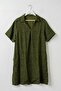 Green Shirt Collar Short Sleeve Patterned Casual Viscose Woven Dress 105 62 - 7
