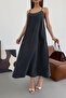 Strappy Tencel Dress Anthracite