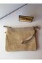 Women's Beige Straw Detailed Strap Clutch Women's Portfolio Hand and Shoulder Bag - 3