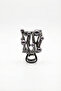Pearl Detailed Crystal Stone Geometric Hairpin Black Women's Accessory