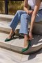 Gilca Women's Green Matte Heel Stiletto - 5