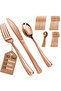 Premium Rose Golden Plastic Cutlery Set, 30 Pieces Flatware Collection (10 Spoons, 10 Forks, 10 Knives)