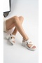 Square Toe Double Strap Thick Vintage Heeled Women's Summer Sandals Shoes - 4