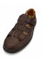 Men's Genuine Leather Orthopedic Gel Sole Comfortable Daily Sandals with Genuine Leather Inside and Outside with Velcro Fasteners - 2