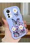 Mi 12 Lite Compatible Case Camera Protector Blue Silicone Couple Phone Case Butterfly Pattern