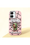 Poco C65 Compatible Case Camera Protector Pink Silicone Couple Phone Case Spiderman Patterned