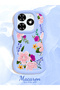 Tecno Spark 20 Compatible Case Camera Protective Blue Silicone Couple Phone Case Flower Pattern - 2