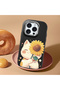 iPhone 15 Pro Compatible Case with Camera Protector Black Silicone Couple Phone Case with Cat Pattern - 2