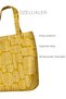 Yellow Patterned Women's Shoulder Bag Tote Bag Daily Use and Beach Bag - 50X50Cm - 2