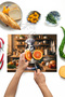 Cute Chef Cat Patterned Tempered Glass Cutting Board and Presentation Tray 25X35 cm - 6