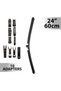 Professional squeegee 24"/60cm - multi-adapter -