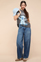 Stitch Print T-Shirt with Crew Neck and Short Sleeves - 4