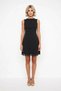 Women's Sleeveless A-Line Mini Dress Boat Neck Lace End Detail Interlock Knitted Fabric Comfortable Casual Stylish - 4