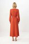 Women's Maxi Length Belted Crew Neck Spanish Sleeve Unlined Linen Woven Dress Casual Daily Modern - 5