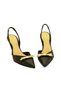 Pointed Toe Slingback Stiletto Women's Heeled Shoes 040 Nero (Black) - 4