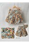 Skirt-Like Patterned High Waist Elastic Shorts (12-16 Years) - 3