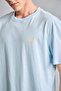 100% Cotton Regular Fit Crew Neck Back Printed Short Sleeve Blue T-Shirt I2343Ax26Sm - 5