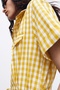 Gingham Midi Length Woven Dress with Tie Detail Ss26El0040 - 4
