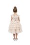 - Sleeveless Tiered Tulle Girls Party Dress - Cream, Ombre, Hot Pink - 5Y to 9Y - 3