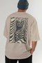 For the Love of Cats 96 Cat Printed Beige Oversize T-Shirt 100% Cotton Unisex Cat Lover Premium Design - 6