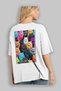 For the Love of Cats 34 Cats Printed White Oversize T-Shirt 100% Cotton Unisex Cat Lover Premium Design - 3