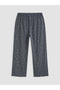 Gray Star Printed Women's Capri Pajama Bottoms - 3