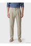 New Season from Güli̇s Gi̇yi̇m Beige Regular Fit Gabardine Men's Pleated Trousers - 3