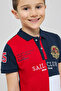 Color Block Polo T-Shirt with Short Sleeves - 5
