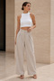 Women's White Ribbed Crop Athlete - 4