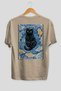 For the Love of Cats 107 Cat Printed Beige Oversize T-Shirt 100% Cotton Unisex Cat Lover Premium Design