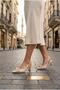 11003 Nubuck Bow Detailed Open Back 5 cm Heeled Women's Shoes - 6