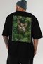 For the Love of Cats 11 Cats Printed Black Oversize T-Shirt 100% Cotton Unisex Cat Lover Premium Design - 6