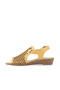 Yellow Leather Women's Sandals - 4