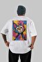 41 Cats for the Sake of Cat Love Printed White Oversize T-Shirt 100% Cotton Unisex Cat Lover Premium Design - 2
