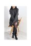 Women's Knitwear Set with Mini Skirt and High-Neck Sweater - 5