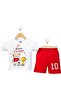World Cup Our Kids Printed Baby Boy Set Red Shorts Summer Two-Piece Set - 2