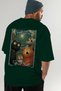 For the Love of Cats 110 Cat Printed Green Oversize T-Shirt 100% Cotton Unisex Cat Lover Premium Design - 7