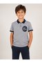 Atabay 11006-26 Boys' Gray Polo Collar Cotton Short Sleeve School and Daily Wear T-Shirt - 3