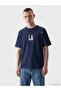 Nevavm with Difference Oval Collar La Printed Men's T-Shirt